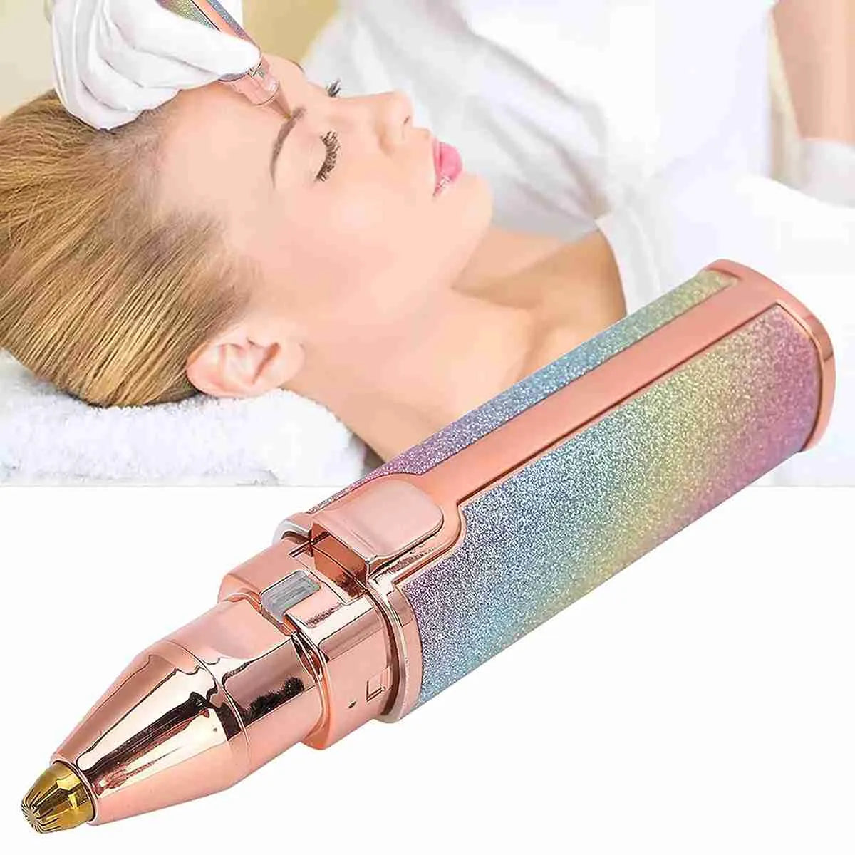 Depiladora facial 2 en 1 | Efecto purpurina